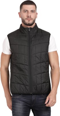 t-base Sleeveless Self Design Men Jacket