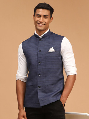 VASTRAMAY Sleeveless Solid Men Jacket
