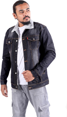 ATHRZ Full Sleeve Solid Men Denim Jacket