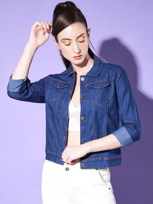 BuyNewTrend Full Sleeve Solid Women Denim Jacket