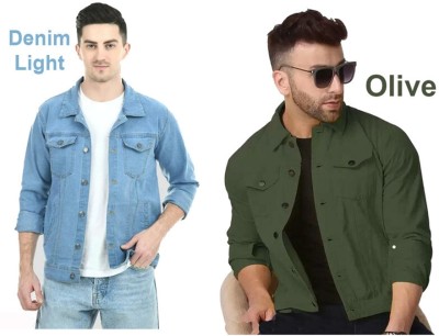 Zooni Collection Full Sleeve Solid Men Denim Jacket
