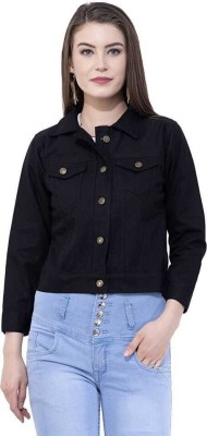 SAAD FASHION 3/4th Sleeve Solid Women Denim Jacket