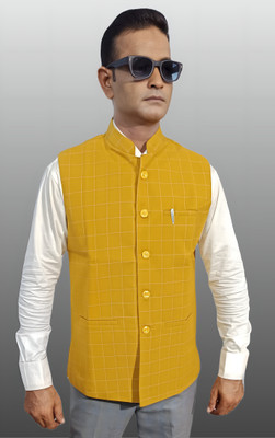 GRT Sleeveless Checkered Men Jacket