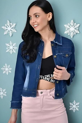 Liba creations Full Sleeve Solid Women Denim Jacket