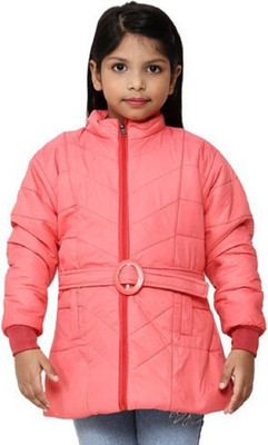 official club Full Sleeve Solid Baby Girls Jacket