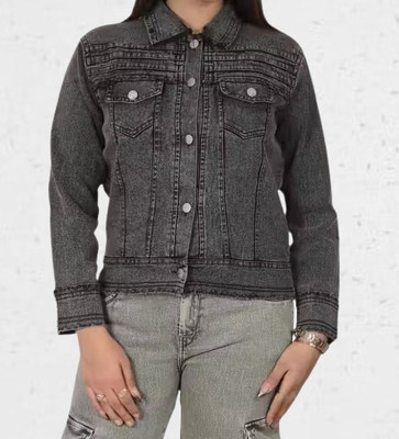 GlamSmart Full Sleeve Washed Women Denim Jacket