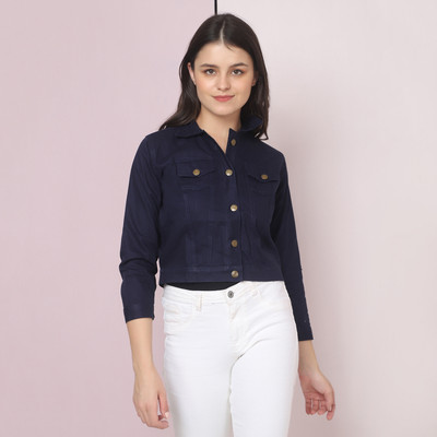 BuyNewTrend Short Sleeve Solid Women Jacket