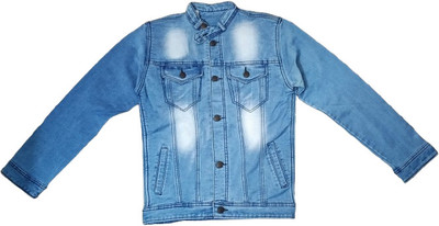 Bikram Full Sleeve Self Design Men Denim Jacket