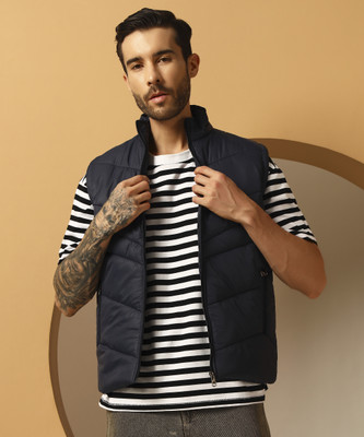 MOD YOUNG Sleeveless Self Design Men Jacket