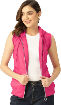 RRSFASHIONMART Sleeveless Solid Women Jacket
