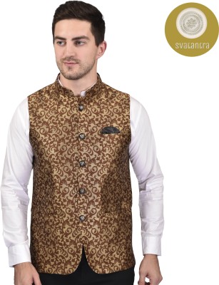 Svatantra Sleeveless Printed Men Jacket