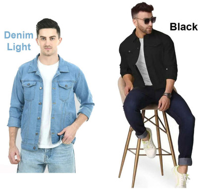 Zooni Collection Full Sleeve Solid Men Denim Jacket