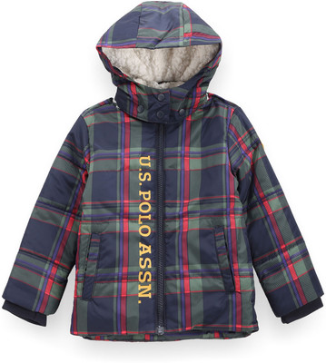 U.S. POLO ASSN. Full Sleeve Checkered Baby Boys Jacket