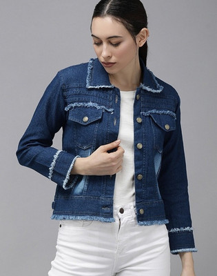 Kaali Peeli Full Sleeve Solid Women Denim Jacket