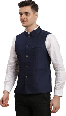 TURTLE Sleeveless Self Design Men Jacket