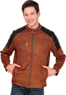Leather Retail Full Sleeve Colorblock Men Jacket