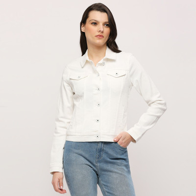 Pepe Jeans Full Sleeve Solid Women Jacket