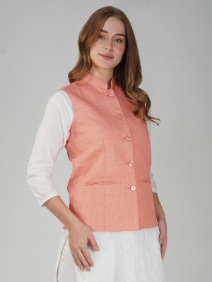 Vastraa Fusion Sleeveless Solid Women Jacket