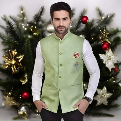 HouseOfCommon Sleeveless Solid Men Jacket