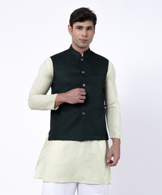 P TEN Sleeveless Solid Men Jacket
