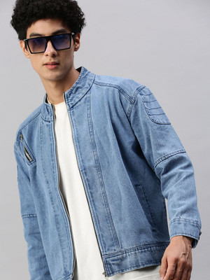 ANISHANFASHIONS Full Sleeve Solid Men Denim Jacket