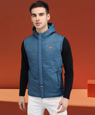 DUCOHIVE Sleeveless Solid, Self Design Men Jacket