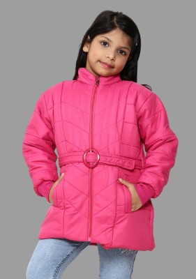 official club Full Sleeve Solid Baby Girls Jacket