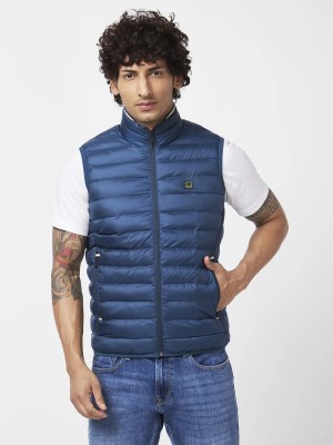 Spykar Sleeveless Solid Men Jacket