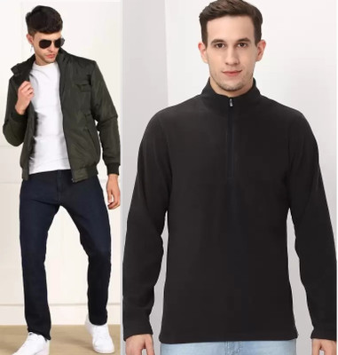 Tritika Full Sleeve Solid Men Jacket