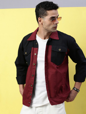 ANISHANFASHIONS Full Sleeve Colorblock Men Jacket
