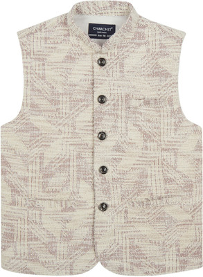 Charchit Sleeveless Printed Boys Jacket