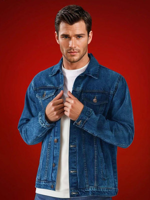 KOTTY Full Sleeve Solid Men Denim Jacket