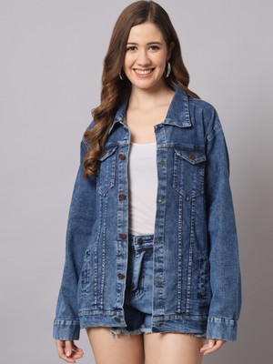 FUNDAY FASHION Full Sleeve Solid Women Denim Jacket