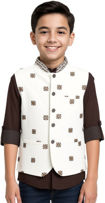 Charchit Sleeveless Embroidered Boys Jacket