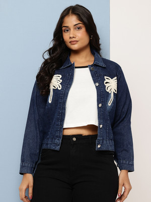 Aarika Full Sleeve Embroidered Women Denim Jacket