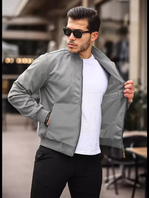 Leotude Full Sleeve Solid Men Jacket