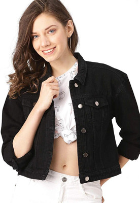 Trendss Club Full Sleeve Solid Women Denim Jacket