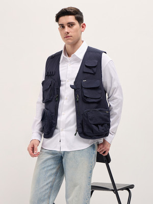 THE BEAR HOUSE Sleeveless Solid Men Jacket