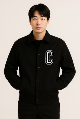 Crossbone Full Sleeve Solid, Applique Men Jacket