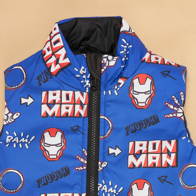 Pantaloons Junior Sleeveless Printed Boys Jacket