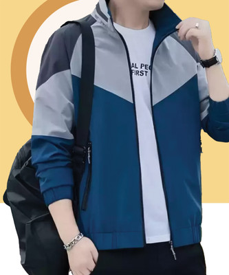 Christy World Full Sleeve Colorblock Men Jacket