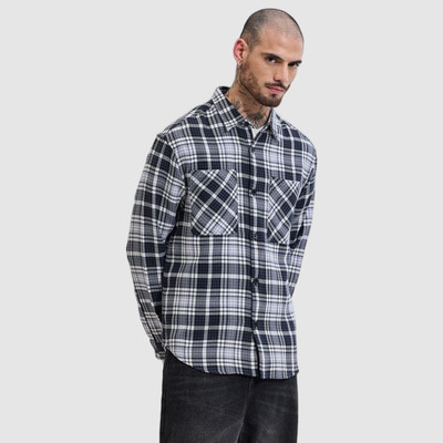 Snitch Full Sleeve Checkered Men Jacket
