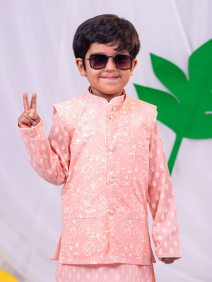 VASTRAMAY Sleeveless Printed Boys Jacket