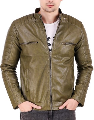 Leather Retail Full Sleeve Solid Men Jacket