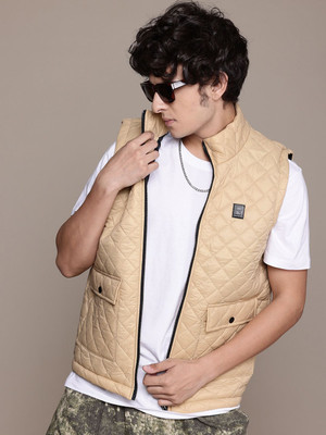 Roadster Sleeveless Self Design Men Jacket