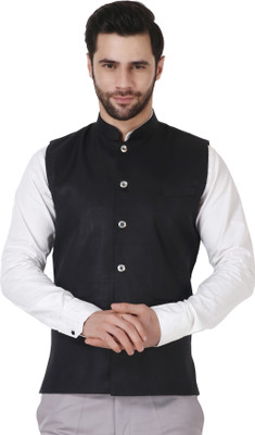 HouseOfCommon Sleeveless Solid Men Jacket