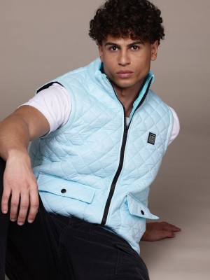 Roadster Sleeveless Self Design Men Jacket