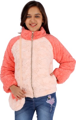 Cutecumber Full Sleeve Self Design Girls Jacket