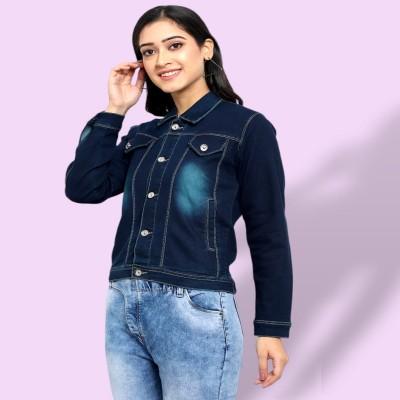 German Club Full Sleeve Solid Women Denim Jacket