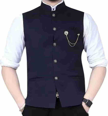 maksud enterprise Sleeveless Solid Men Jacket